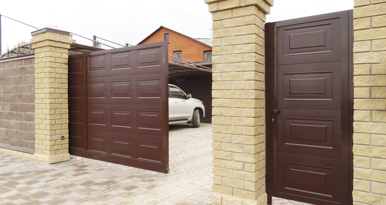 Ворота с калиткой в Изобильном под ключ